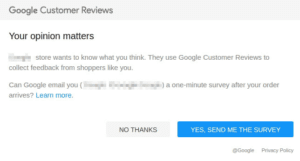 Google Customer Reviews